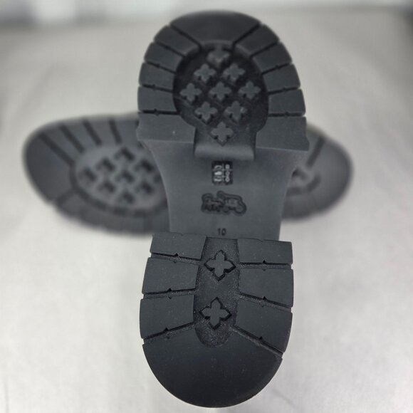 COACH Women's Leah Platform Loafer Flat Shoes Black - Picture 7 of 9